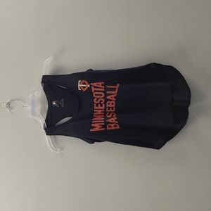 Minnesota Baseball Navy Hi Lo Trapeze Style Tank - NWT